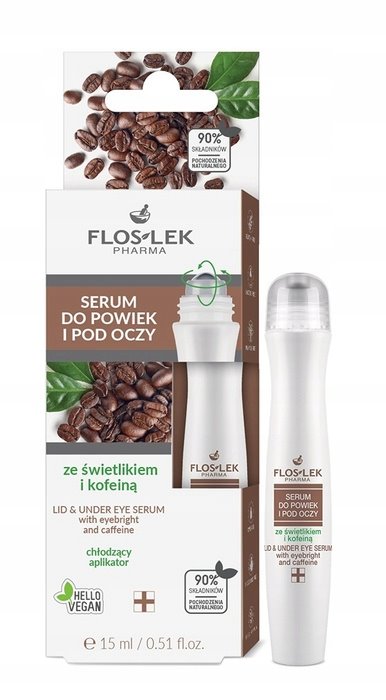 FLOSLEK SERUM POD OCZY Z KOFEINĄ ŚWIETLIKIEM 15ml