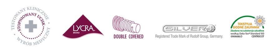 VEERA PODKOLANÓWKI UCISKOWE 140 DEN 18-21mmHg CZARNE 3/4 ZAMKNIĘTE