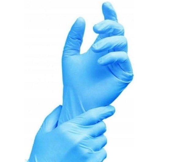 RĘKAWICZKI NITRYLOWE BEZPUDROWE EASYCARE ZARYS ROZMIAR L NIEBIESKIE 100szt