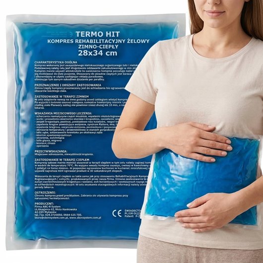 Okład żelowy duży Termo Hit 28x34 kompres ciepło zimno na bark kolano plecy