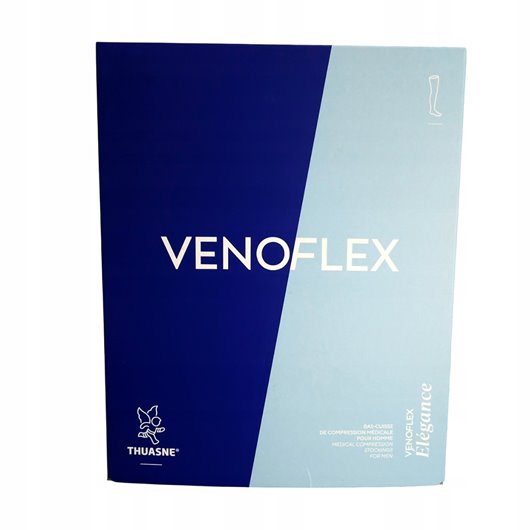 THUASNE PODKOLANÓWKI UCISKOWE VENOFLEX ELEGANCE ODKRYTE 20-36mmHg BEŻ 2L