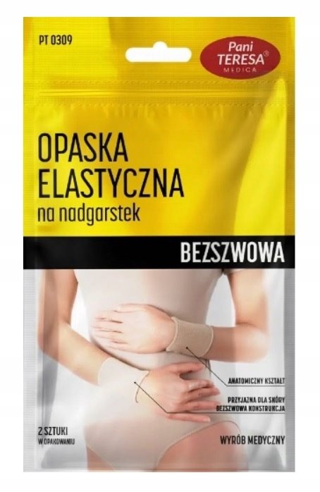 PANI TERESA OPASKA ELASTYCZNA NA NADGARSTEK BEZSZWOWA PT0309 L CIELISTA
