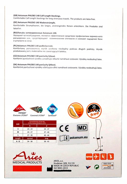 ARIES AVICENUM PODKOLANÓWKI UCISKOWE 140 1 STOPIEŃ PALCE ODKRYTE L LONG