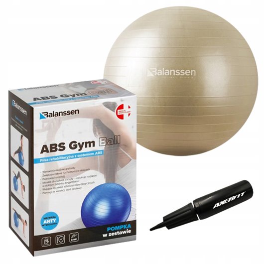BALANSSEN PIŁKA DO ĆWICZEŃ MEDYCZNA ABS GYM BALL 45cm POMPKA GRATIS