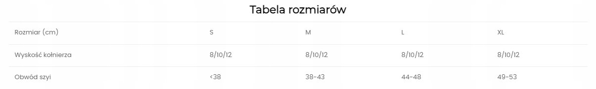 PANI TERESA KOŁNIERZ SZYJNY TYPU SCHANTZA NA RZEP CIELISTY ROZMIAR S 8cm