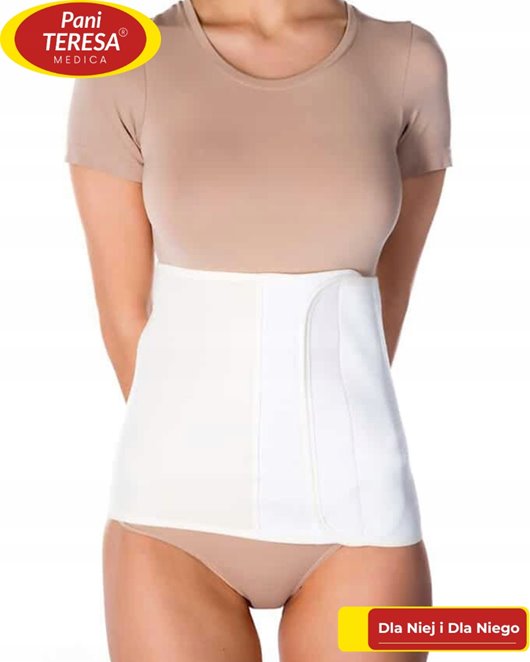 PANI TERESA PAS BRZUSZNY STOMIJNY 28cm NA RZEP BIAŁY PT0121/28 XS