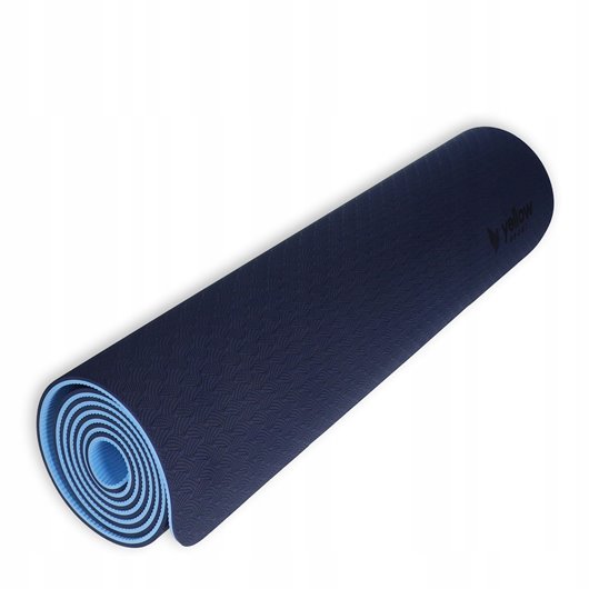 MATA DO ĆWICZEŃ ANTYPOŚLIZGOWA WODOODPORNA 183x61 yellowMAT TPE GRANATOWA