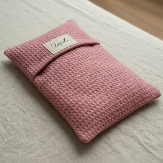 Termofor z pestek wiśni lawenda 18x27 okład ciepło zimno 450g bawełna