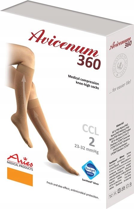 ARIES AVICENUM PODKOLANÓWKI 360 2 STOPNIA PALCE CZARNE XL NORMAL