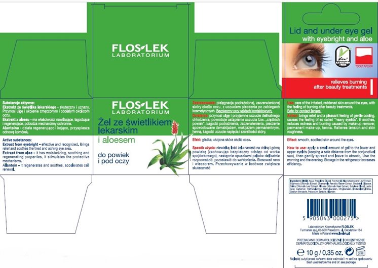 FLOSLEK ŻEL ZE ŚWIETLIKIEM LEKARSKIM I ALOESEM DO POWIEK I POD OCZY 10g