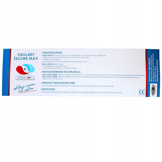 OKULARY ŻELOWE NA OCZY OKŁAD ZIMNY KOMPRES NA OCZY MINI