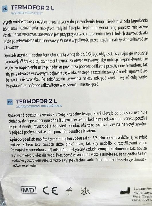TERMOFOR GUMOWY NA WODĘ 2L W POKROWCU SWETEREK MIŚ FLAMINGI