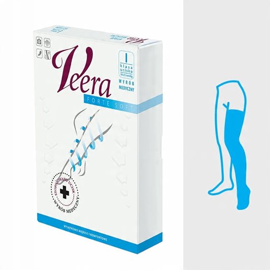 VEERA POŃCZOCHY UCISKOWE CCL1 FORT SOFT 1 STOPNIA 18-21mmHg CZARNE 3 DŁUGIE