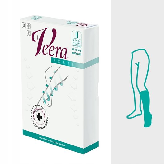 VEERA PODKOLANÓWKI FORTE UCISKOWE NA ŻYLAKI 2 STOPNIA CCL2 CZARNE 2 DŁUGIE