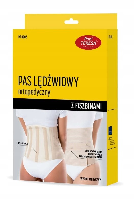 PAS LĘDZWIOWY ORTOPEDYCZNY Z FISZBINAMI PRZEWIEWNY XXL 0202