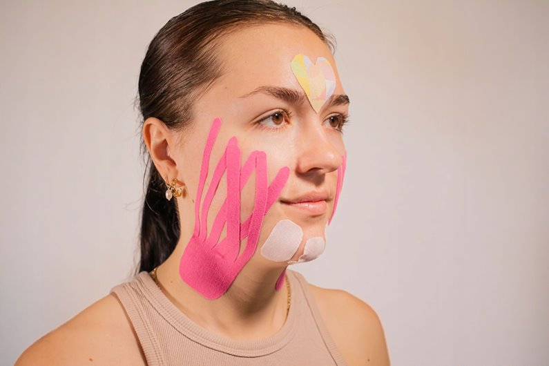 TAŚMA KINESIO TEJPY TWARZ KINEZJOLOGICZNA PLASTRY TAPE KINESIOTAPING 2,5x5m