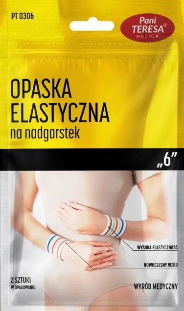 PANI TERESA OPASKA ELASTYCZNA NA NADGARSTEK NA RZEP 6cm PT0306 L