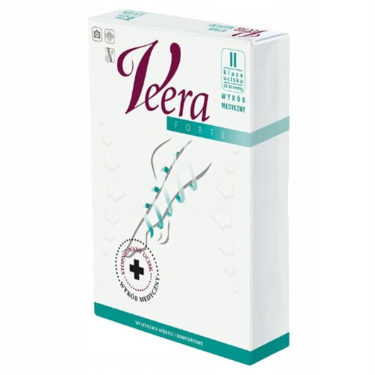 VEERA POŃCZOCHY FORTE CCL2 UCISKOWE NA ŻYLAKI 2 STOPNIA BEŻOWE 3 DŁUGIE