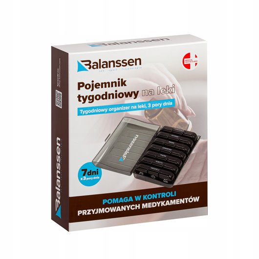 KASETKA NA LEKI TYGODNIOWA 3 PORY DNIA PO POLSKU ETIU BALANSSEN
