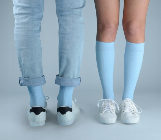 THUASNE PODKOLANÓWKI FAST LIN UCISKOWE Z LNEM MĘSKIE 15-20mmHg