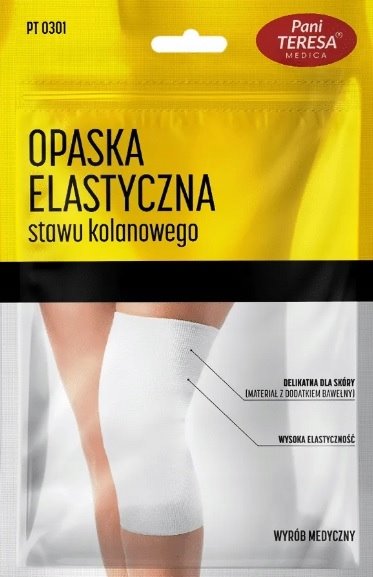 PANI TERESA OPASKA ELASTYCZNA NA KOLANO BIAŁA ROZMIAR (L) 0301