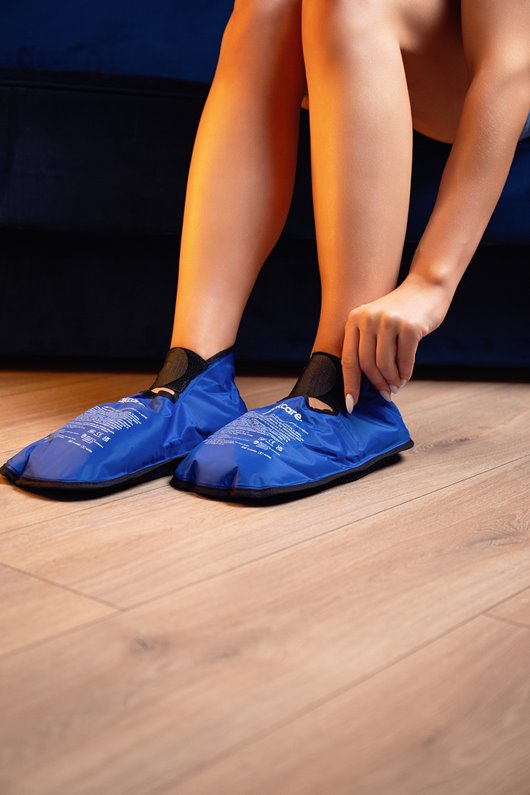 TERAPEUTYCZNE BUTY CHŁODZĄCO GRZEJĄCE KOMPRES NA STOPY OKŁAD ŻELOWY 1 PARA