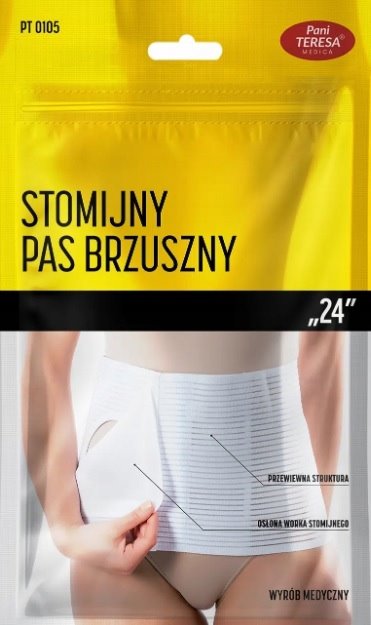 PANI TERESA PAS BRZUSZNY STOMIJNY PRZEWIEWNY 24cm NA RZEP CIELISTY 0105 XXL