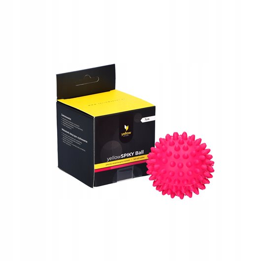 PIŁECZKA Z KOLCAMI DO MASAŻU TWARZY 7cm RÓŻOWA yellowSPIKY 1szt