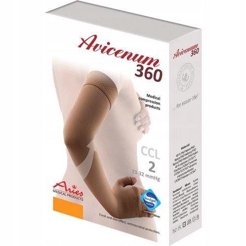ARIES AVICENUM RĘKAW UCISKOWY 2 STOPNIA 360 23-32mmHg Z LAMÓWKĄ S NORMAL