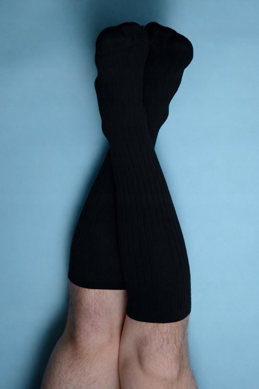 THUASNE PODKOLANÓWKI FAST LIN UCISKOWE Z LNEM MĘSKIE 15-20mmHg