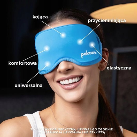 OPASKA ŻELOWA NA OCZY KOMPRES CHŁODZĄCY OKŁAD ŻELOWY PAKCARE 21x11cm