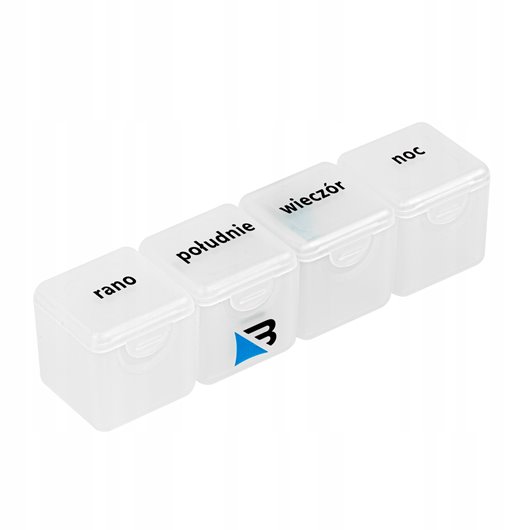 KASETKA NA LEKI DZIENNA 4 PRZEGRÓDKI RANO POŁUDNIA WIECZÓR NOC BALANSSEN