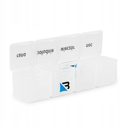 KASETKA NA LEKI DZIENNA 4 PRZEGRÓDKI RANO POŁUDNIA WIECZÓR NOC BALANSSEN