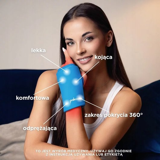 ŻELOWA OPASKA NA NADGARSTEK KOMPRES OKŁAD ŻELOWY CHŁODZĄCY PAKCARE