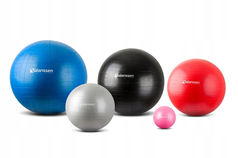 BALANSSEN PIŁKA DO ĆWICZEŃ REHABILITACJI ABS GYM BALL 65cm POMPKA GRATIS