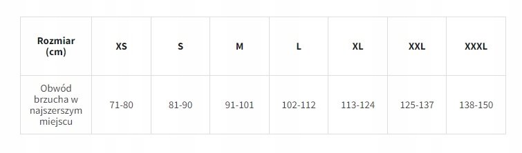 PANI TERESA PAS BRZUSZNY PRZEPUKLINA POOPERACYJNY UNIWERSALNY 30cm XXL 0101