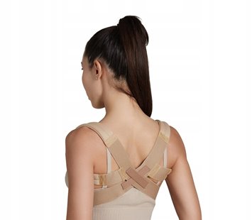 KOREKTOR POSTAWY NA PLECY PREMIUM PERFECT IMMOBIL TAŚMA VELCRO AR-763 BEŻ S