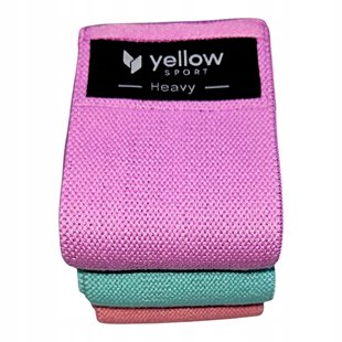 ZESTAW 3 GUMY DO ĆWICZEŃ TAŚMY OPASKI MATERIAŁOWE OPOROWE TAŚMY FITNESS