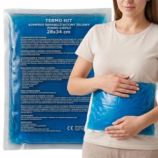 Okład żelowy duży Termo Hit 28x34 kompres ciepło zimno na bark kolano plecy
