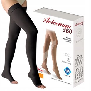 ARIES AVICENUM POŃCZOCHY 360 2 STOPNIA CCL2 LAMÓWKA ODKRYTE XL LONG CZARNE