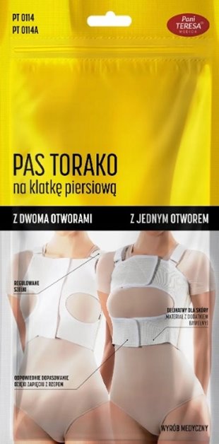 PANI TERESA PAS TORAKO POOPERACYJNY PT0114 DAMSKI DWA OTWORY 3XL