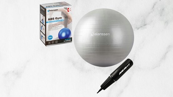 BALANSSEN PIŁKA DO ĆWICZEŃ REHABILITACJI ABS GYM BALL 55cm POMPKA GRATIS