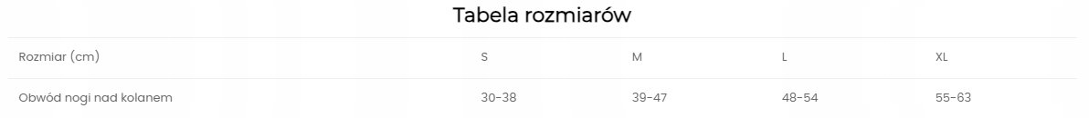 PANI TERESA OPASKA ELASTYCZNA NA KOLANO BEZSZWOWA CZARNA ROZMIAR (XL) 0307