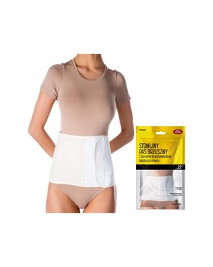 PANI TERESA PAS BRZUSZNY STOMIJNY 22cm NA RZEP BIAŁY PT0121/22 L