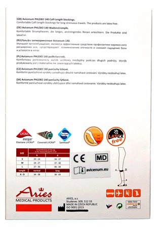 ARIES AVICENUM PODKOLANÓWKI UCISKOWE 140 den 1 STOPIEŃ CZ STRONG M NORMAL