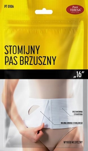 PANI TERESA PAS BRZUSZNY STOMIJNY 16cm PRZEWIEWNY NA RZEP CIELISTY 0106 XS