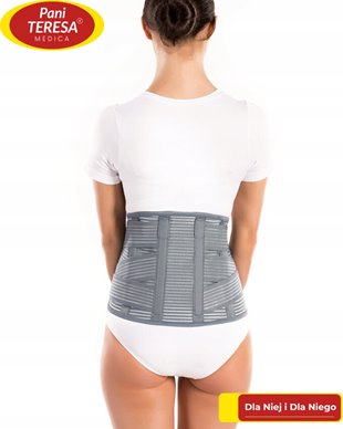 PANI TERESA GORSET STABILIZUJĄCY LĘDŹWIOWO PIERSIOWY 26/3 SZARY PT0237 XXXL