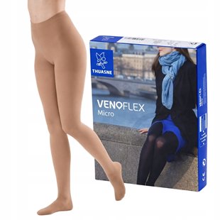 THUASNE RAJSTOPY UCISKOWE VENOFLEX MICRO 2 STOPNIA CCL2 KARMEL ROZ. 4