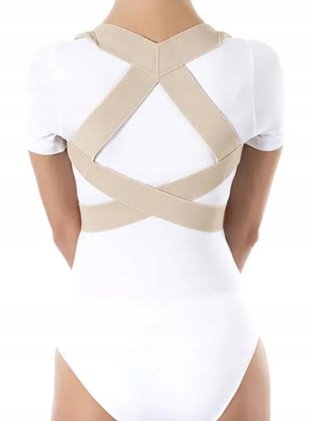 PANI TERESA KOREKTOR POSTAWY PAS BARKOWY PROSTUJĄCY CIELISTY (XL) 0201