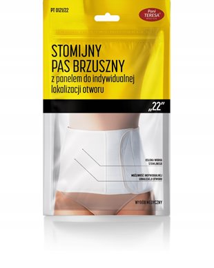 PANI TERESA PAS BRZUSZNY STOMIJNY 22cm NA RZEP BIAŁY PT0121/22 L